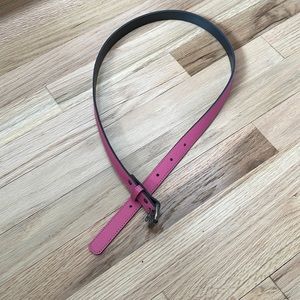 Hot pink large skinny belt